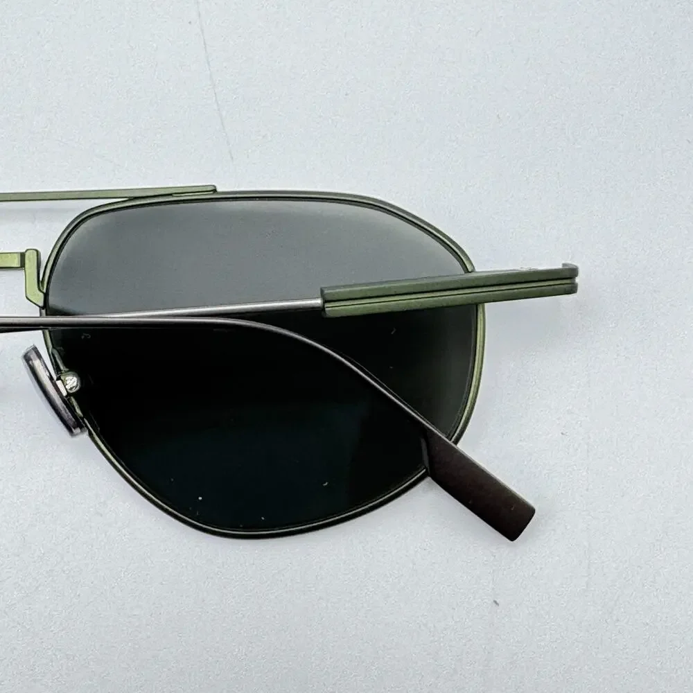 Ermenegildo Zegna Sunglasses EZ0289 97N Matte Dark Green Frame Green Lens 56mm